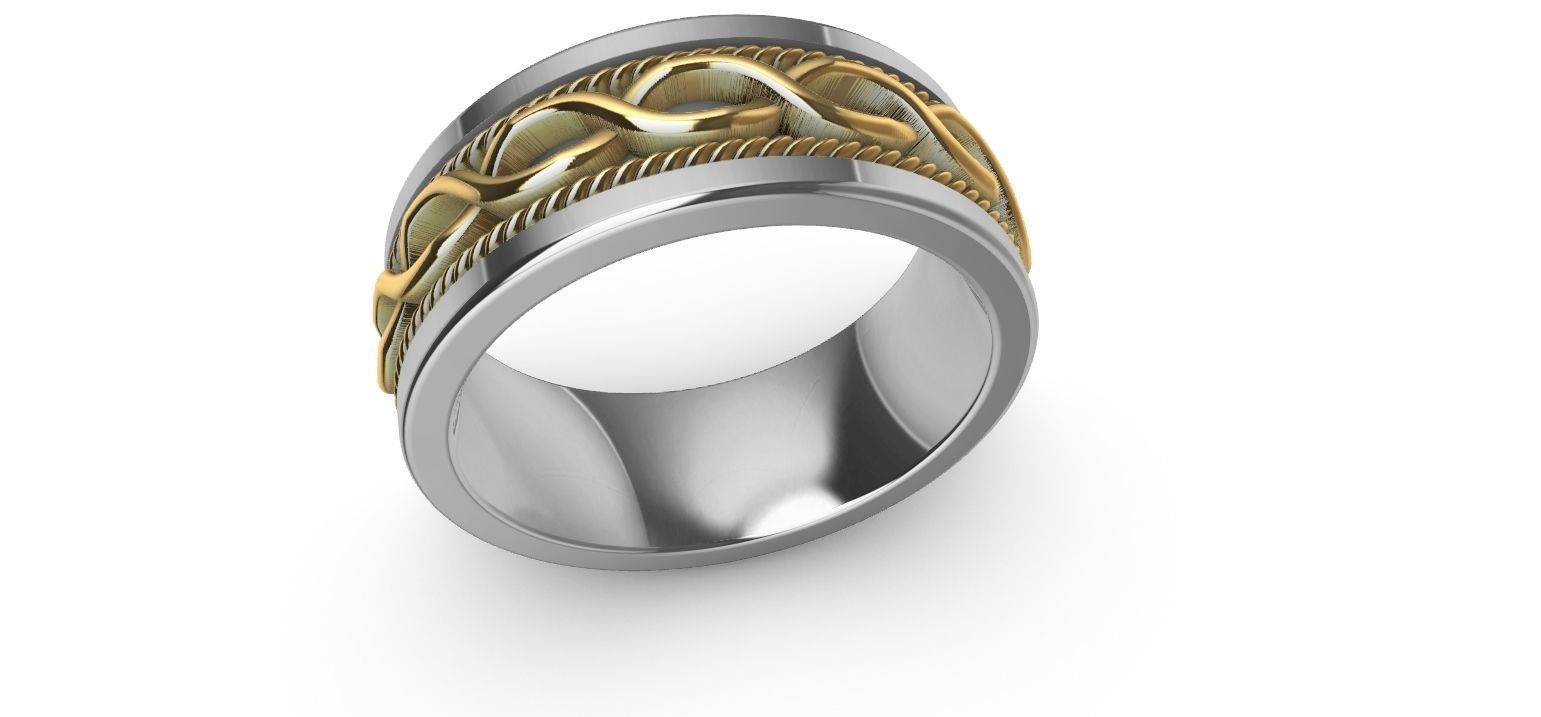 Celtic Braid Saturn Ring 3D print model_16