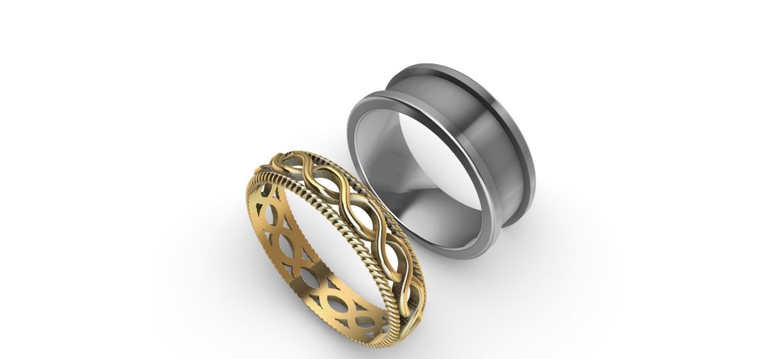 Celtic Braid Saturn Ring 3D print model_21