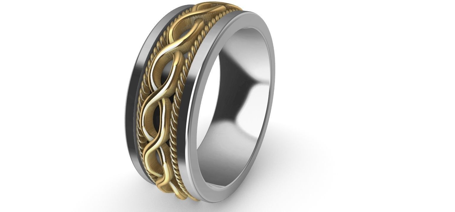 Celtic Braid Saturn Ring 3D print model_13
