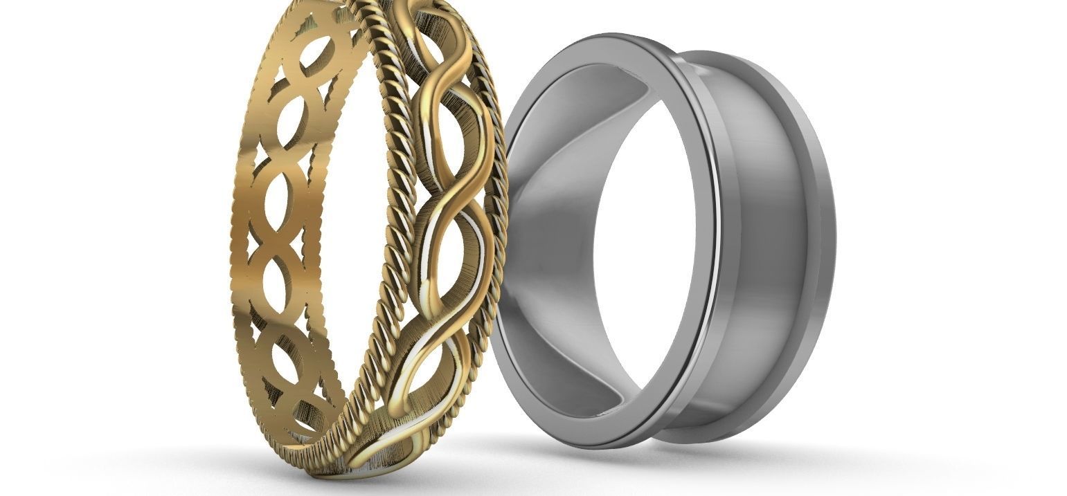 Celtic Braid Saturn Ring 3D print model_20