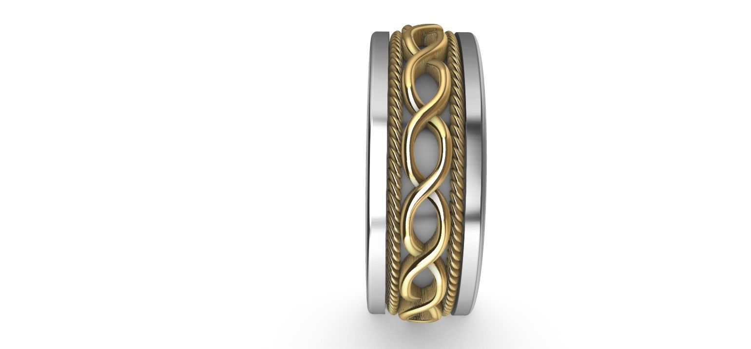 Celtic Braid Saturn Ring 3D print model_6
