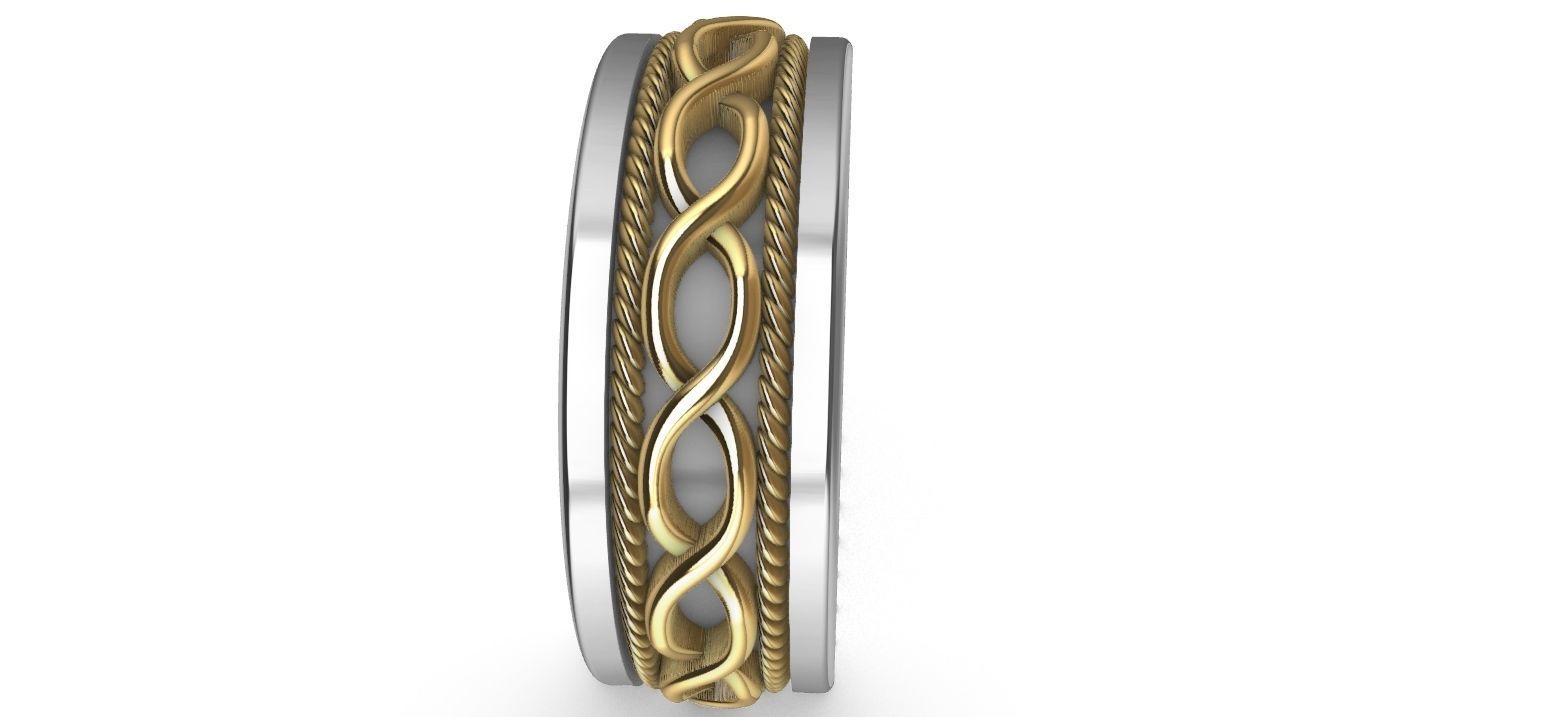 Celtic Braid Saturn Ring 3D print model_12