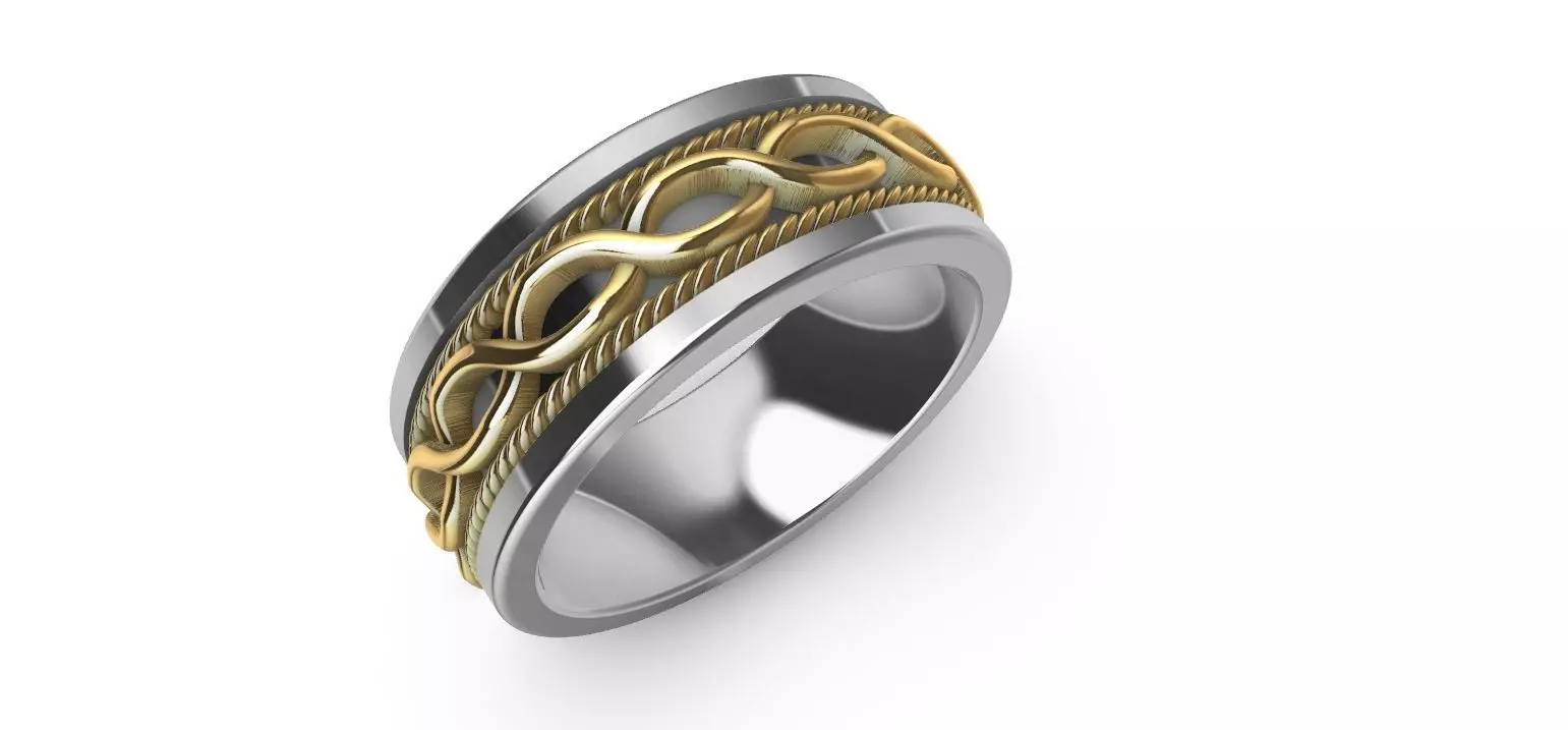 Celtic Braid Saturn Ring 3D print model_0