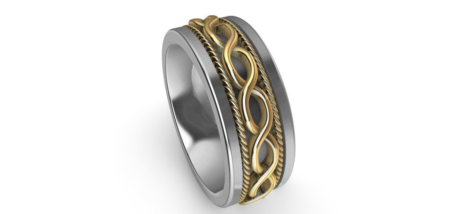 Celtic Braid Saturn Ring 3D print model_18