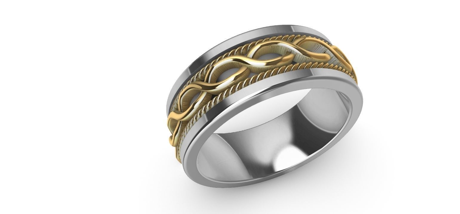 Celtic Braid Saturn Ring 3D print model_8