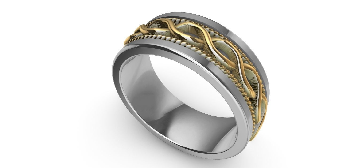 Celtic Braid Saturn Ring 3D print model_10
