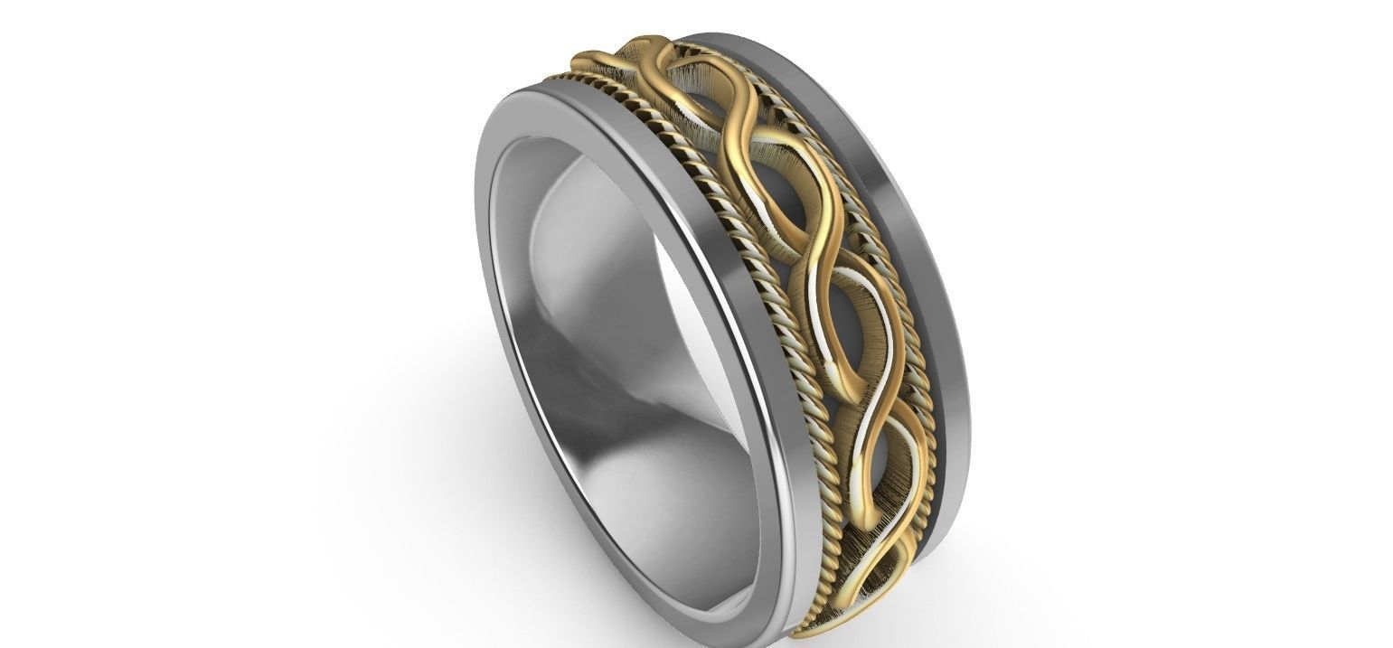 Celtic Braid Saturn Ring 3D print model_11