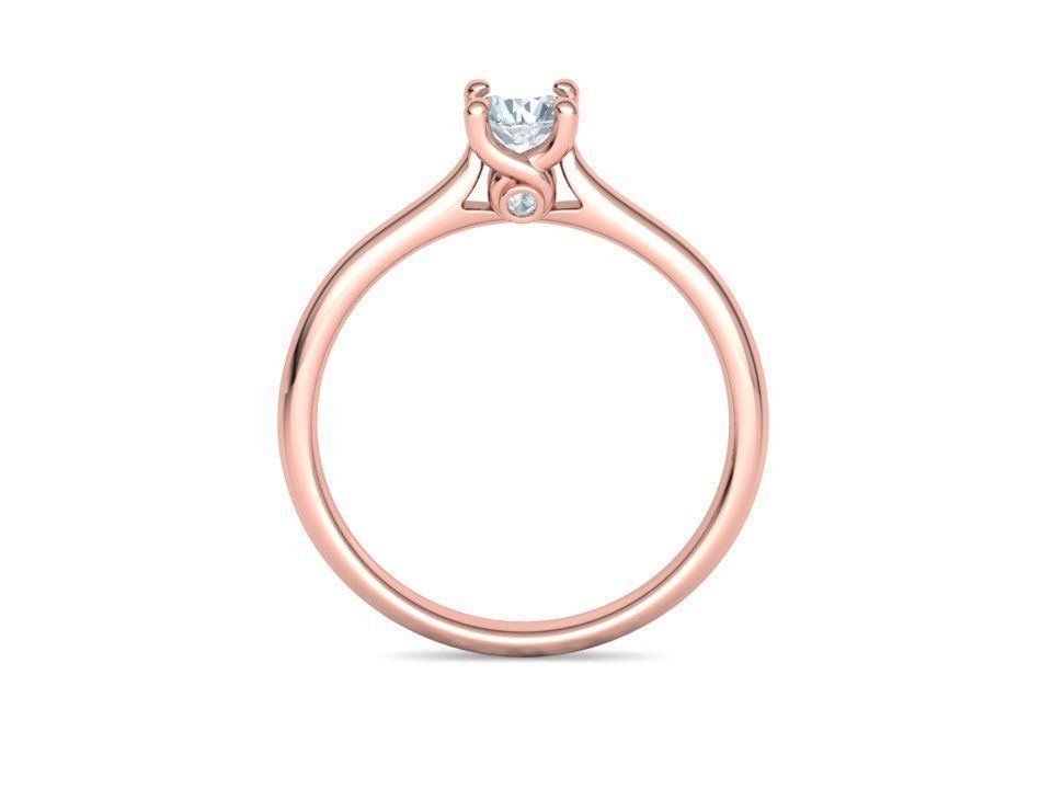 Lily 4 prong Solitaire Engagement Ring 30 pointer dimond stone 3D print model_22