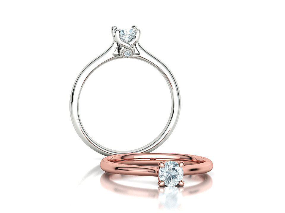Lily 4 prong Solitaire Engagement Ring 30 pointer dimond stone 3D print model_3