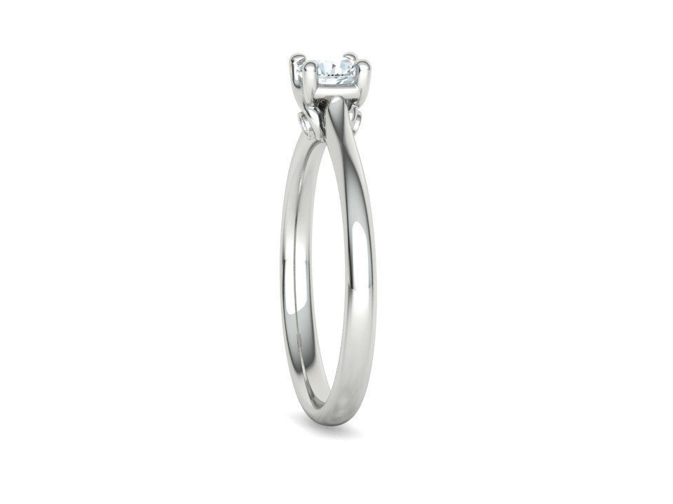 Lily 4 prong Solitaire Engagement Ring 30 pointer dimond stone 3D print model_30