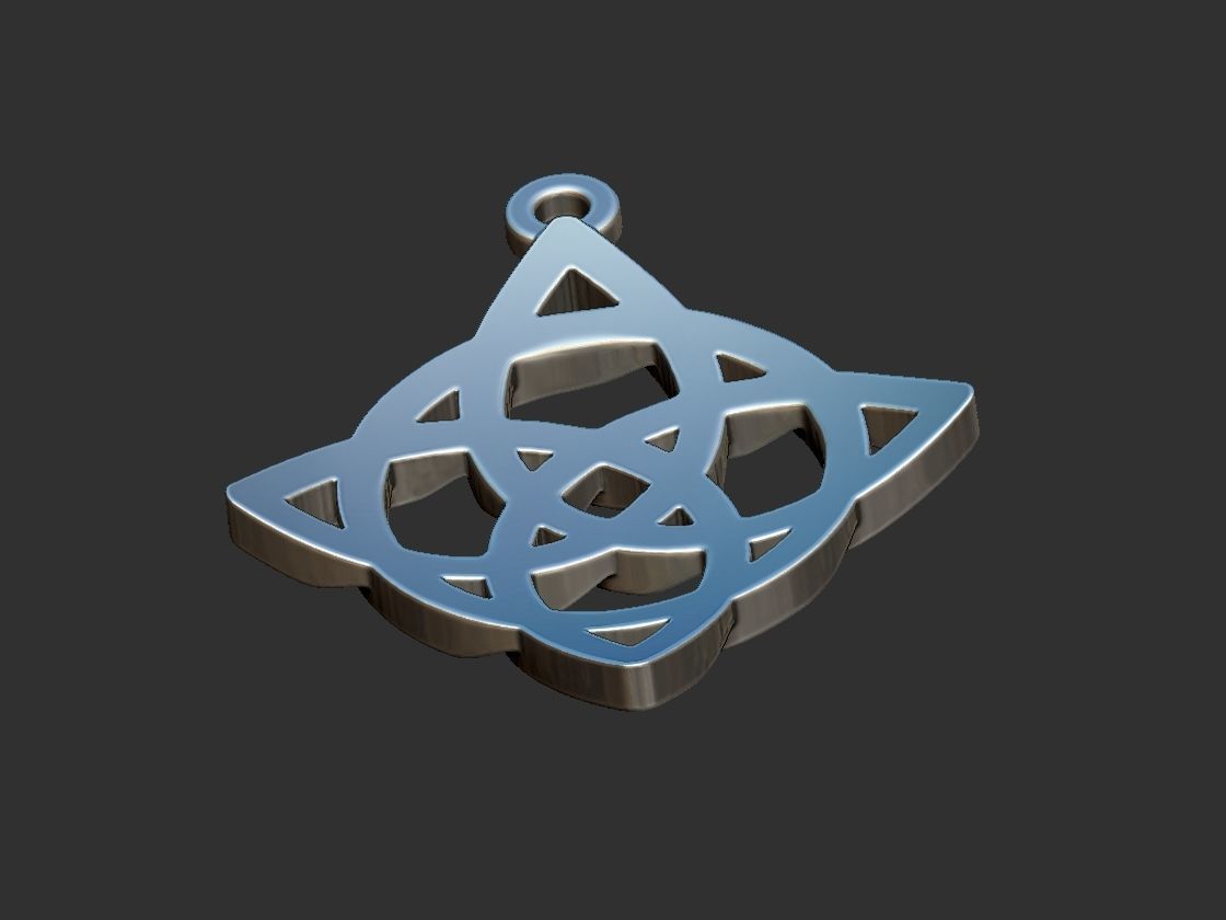 Celtic Medieval Knot Pendant 3D print model_20
