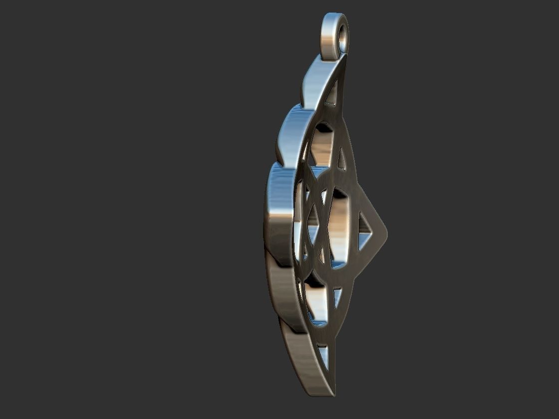 Celtic Medieval Knot Pendant 3D print model_9