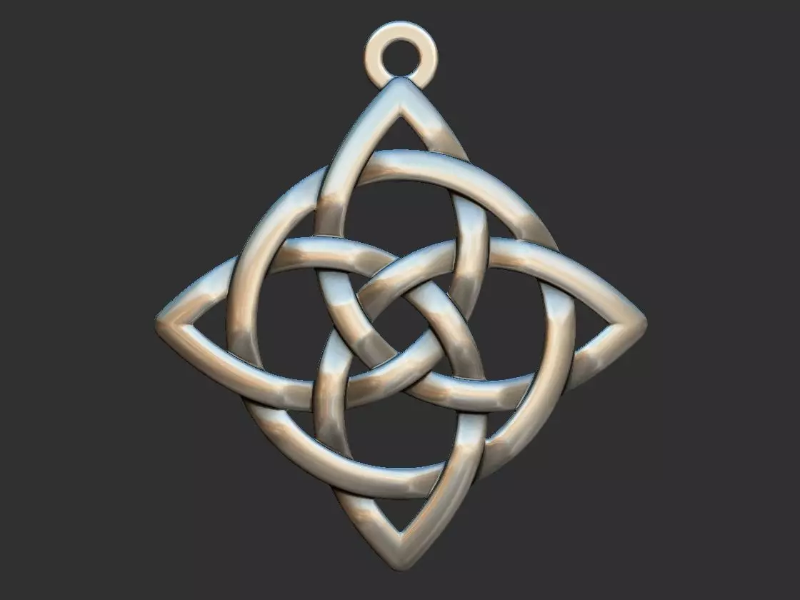 Celtic Medieval Knot Pendant 3D print model_0
