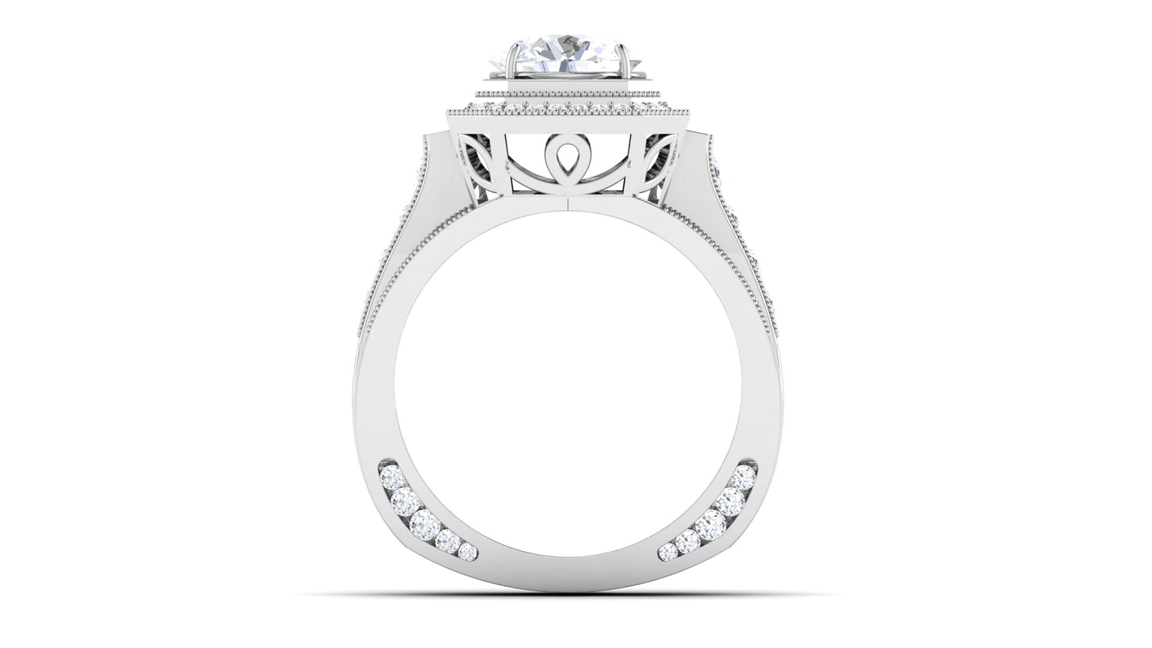 Women Solitaire Ring 3dm render details 3D print model_3