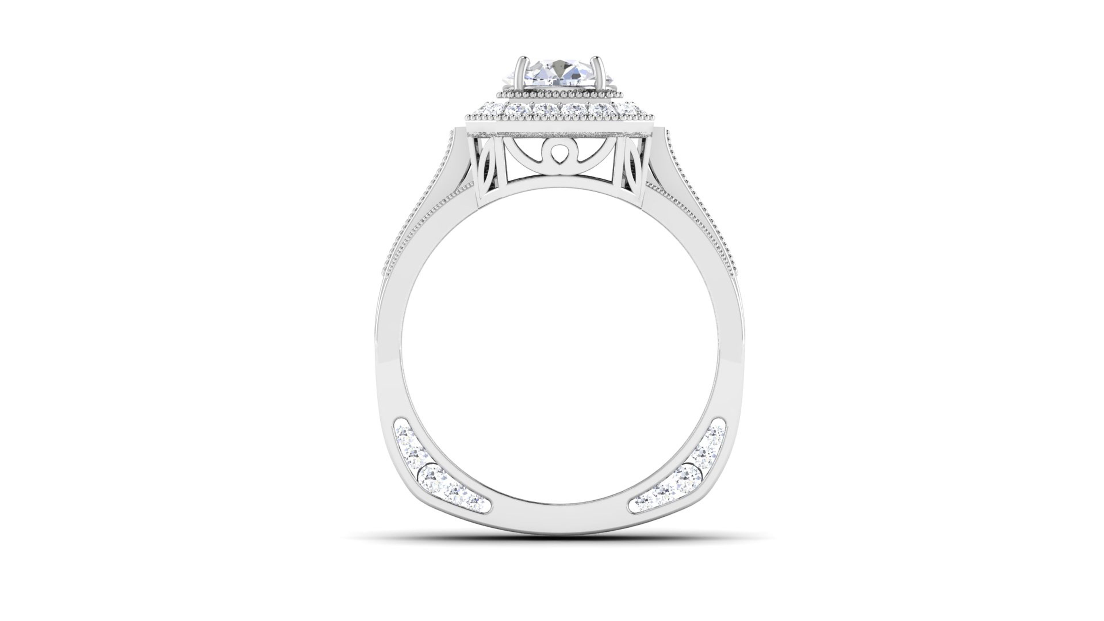 Women Solitaire Ring 3dm render details 3D print model_3