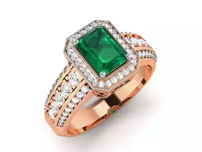 Women Solitaire Ring 3dm render details 3D print model