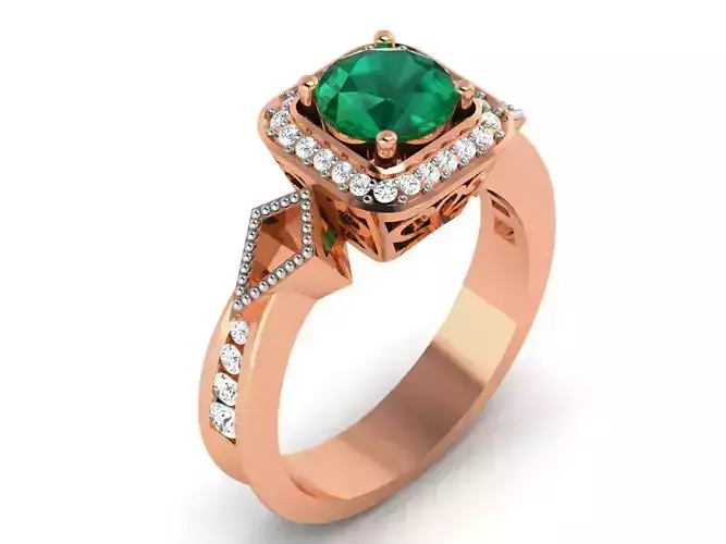 Women Solitaire Ring 3dm render details 3D print model