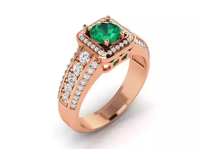 Women Solitaire Ring 3dm render details 3D print model
