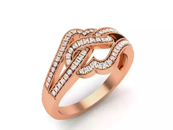 Women Diamond Ring 3dm render details