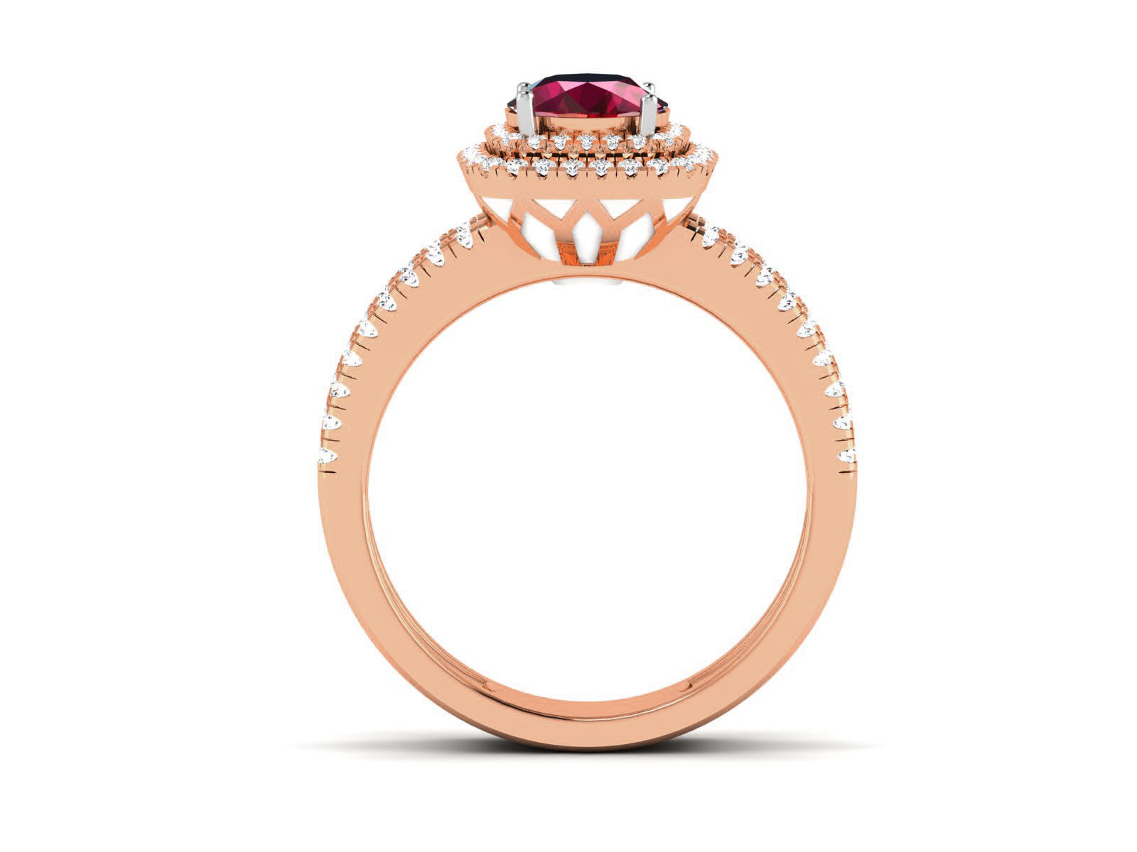 Women Solitaire Ring 3dm render details 3D print model_9