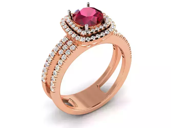 Women Solitaire Ring 3dm render details 3D print model