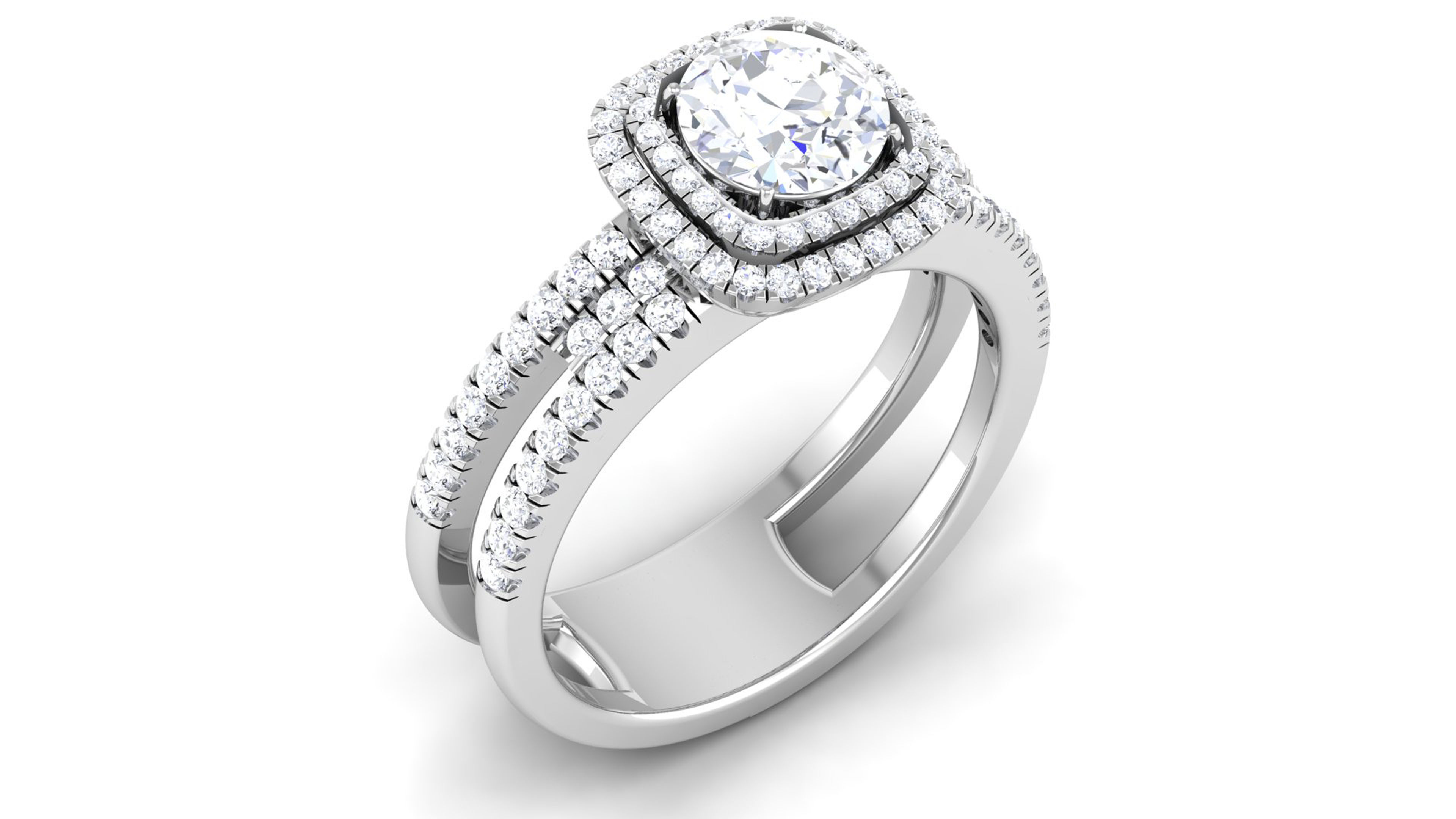 Women Solitaire Ring 3dm render details 3D print model_3