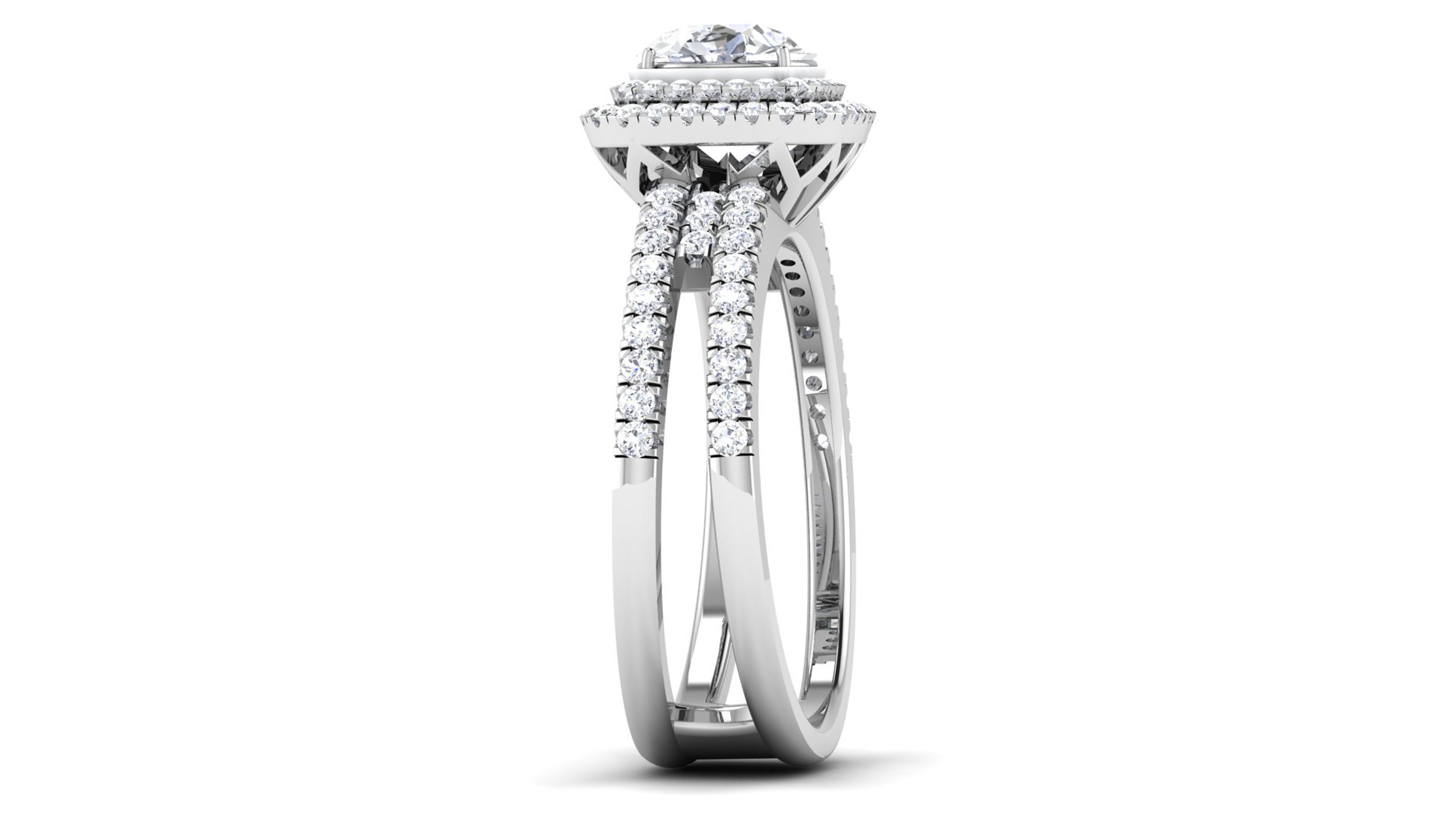 Women Solitaire Ring 3dm render details 3D print model_4