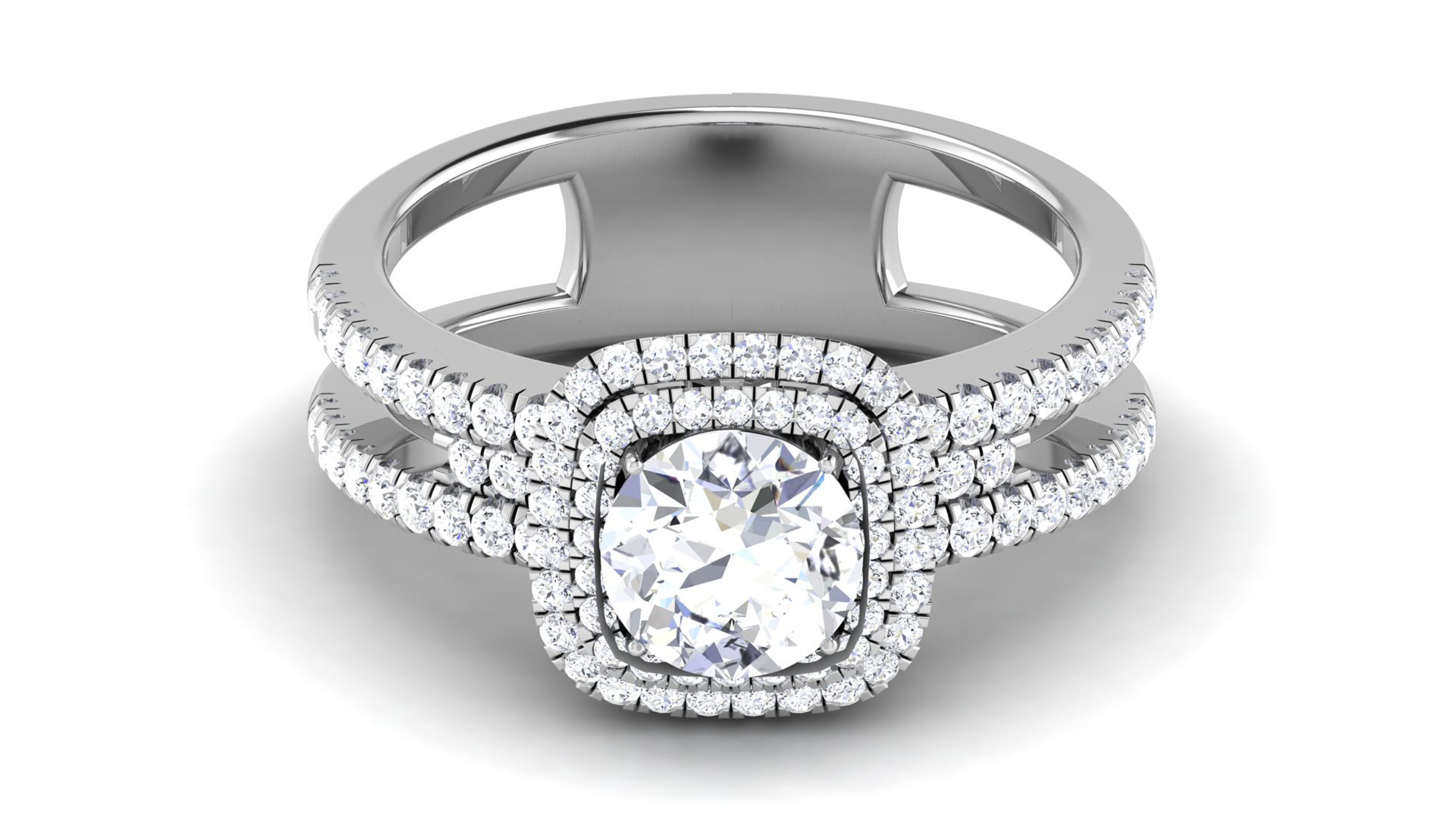 Women Solitaire Ring 3dm render details 3D print model_5