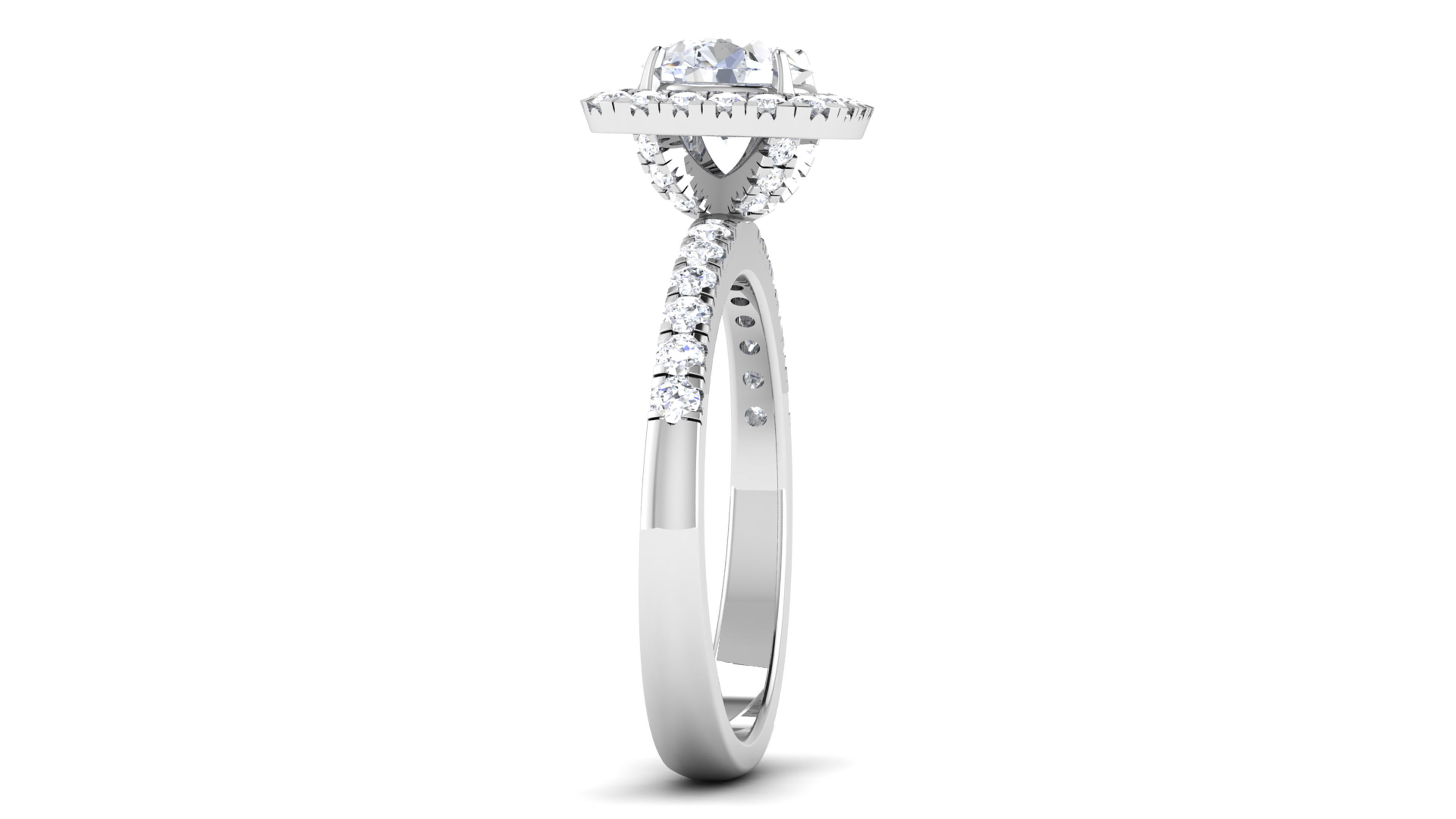 Women Solitaire Ring 3dm render details 3D print model_6