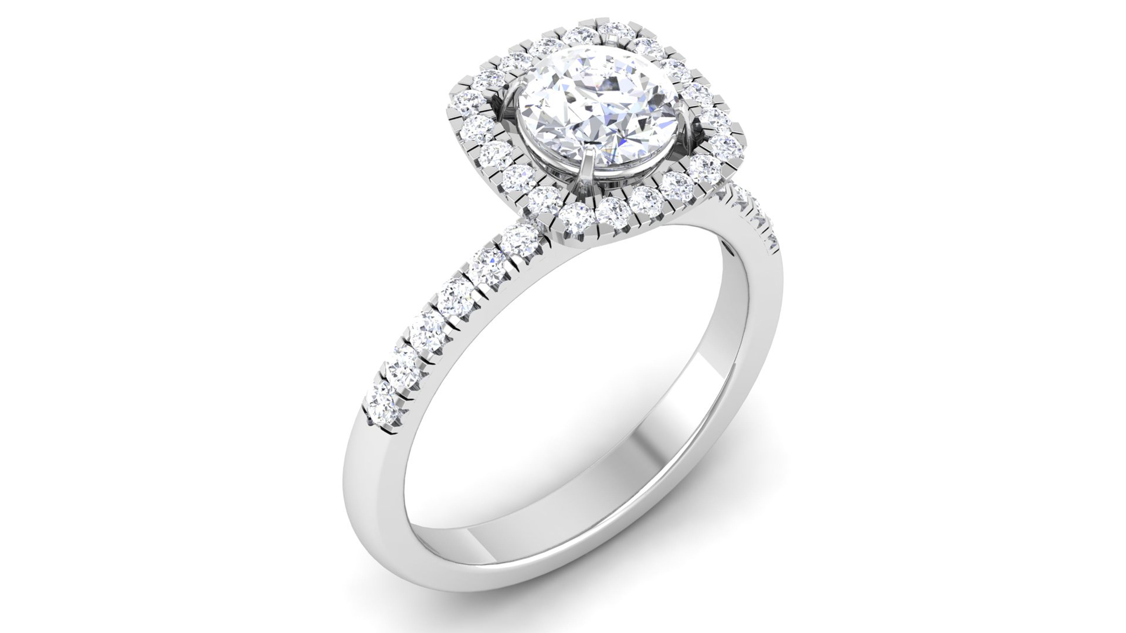 Women Solitaire Ring 3dm render details 3D print model_5