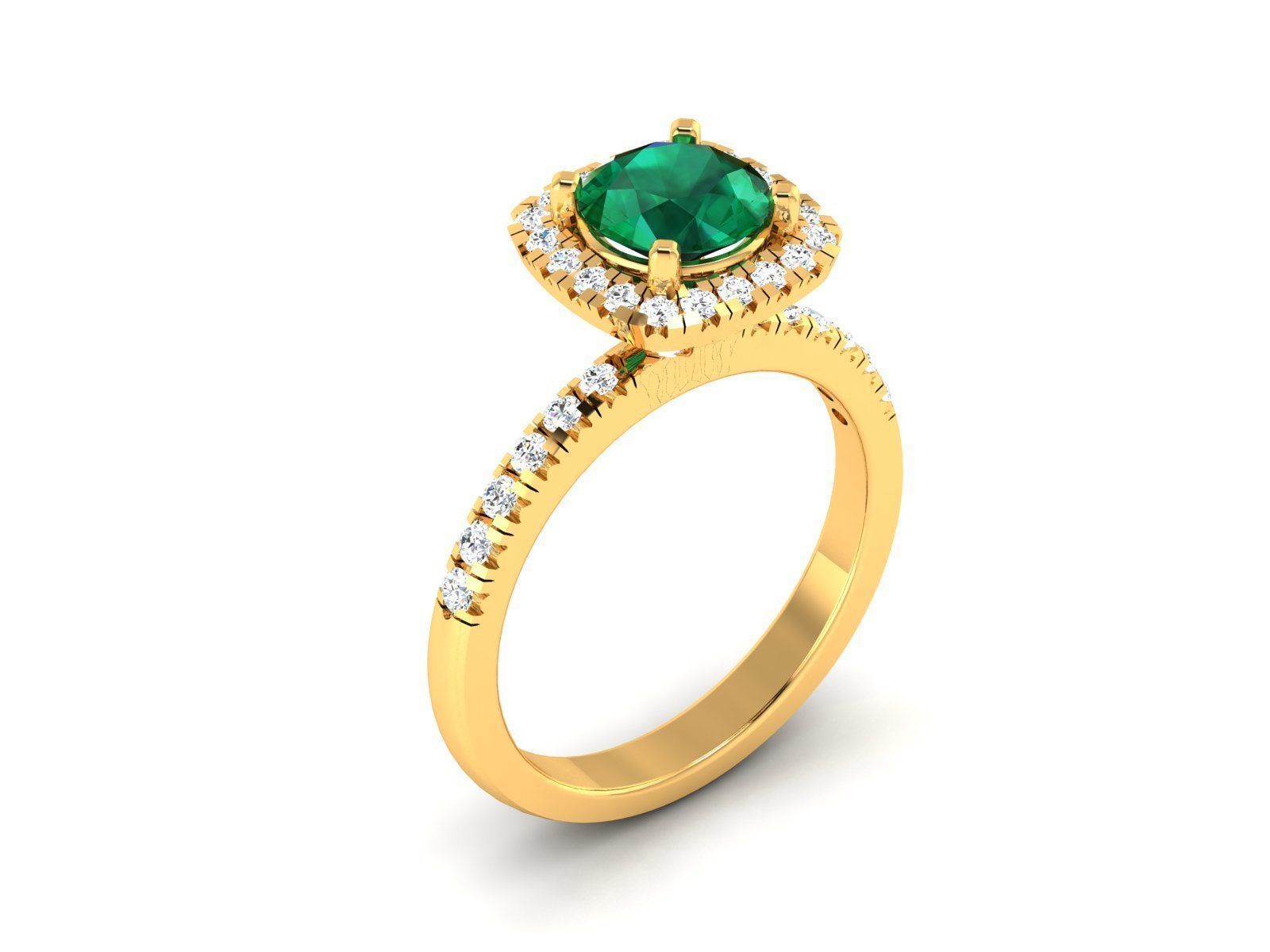 Women Solitaire Ring 3dm render details 3D print model_9