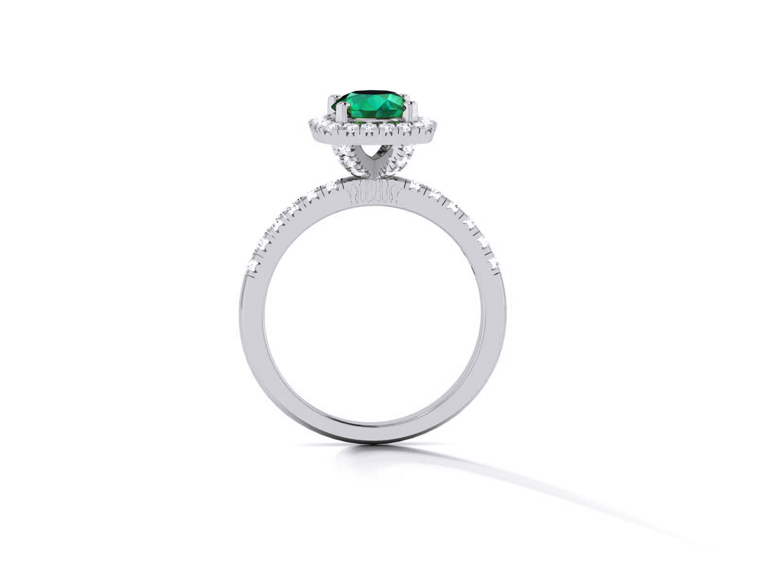 Women Solitaire Ring 3dm render details 3D print model_11