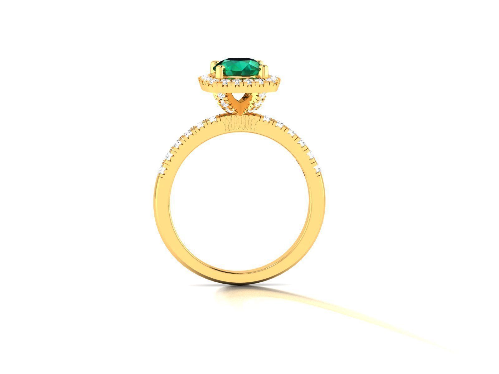Women Solitaire Ring 3dm render details 3D print model_13