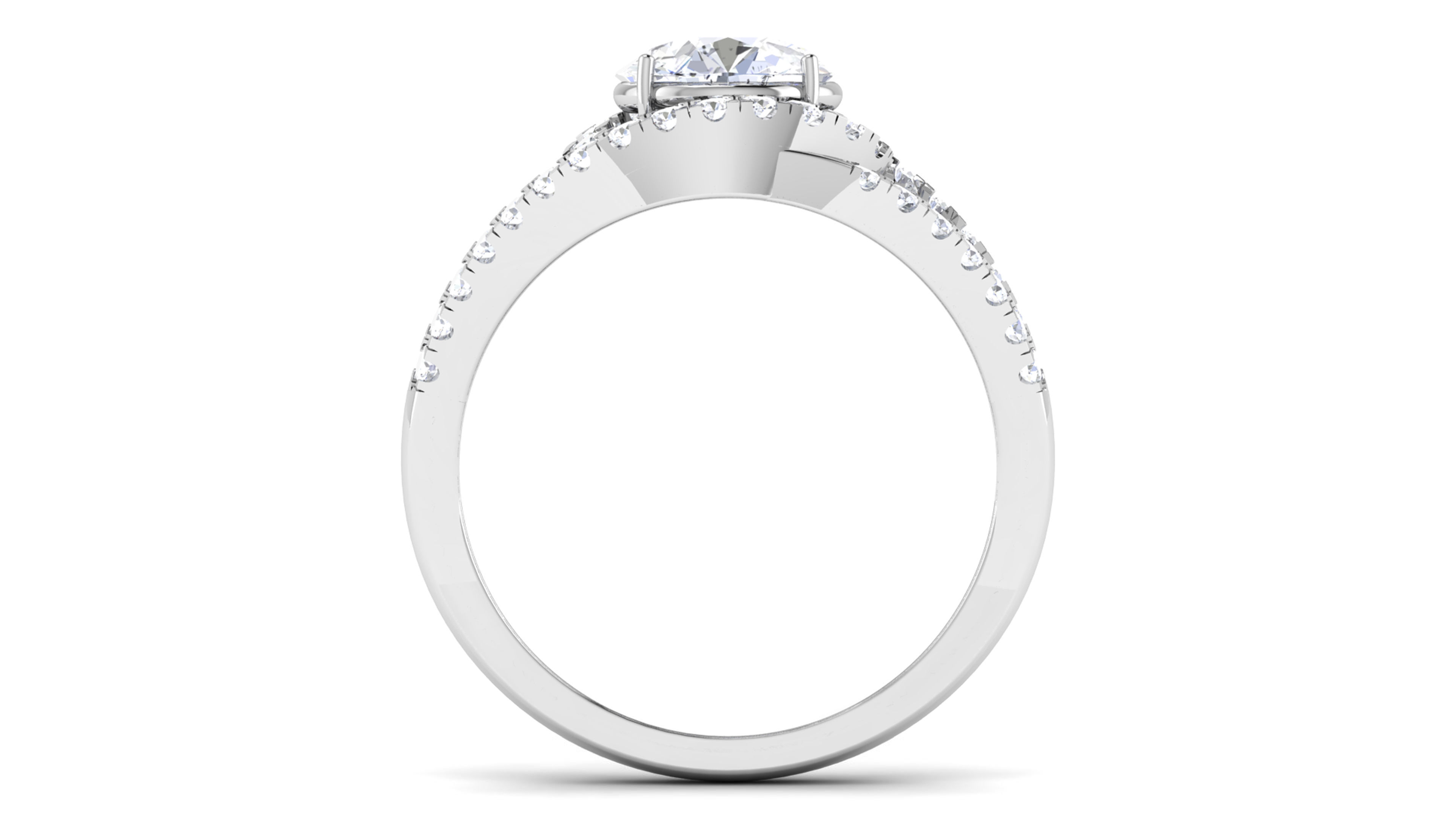 Women Solitaire Ring 3dm render details 3D print model_12