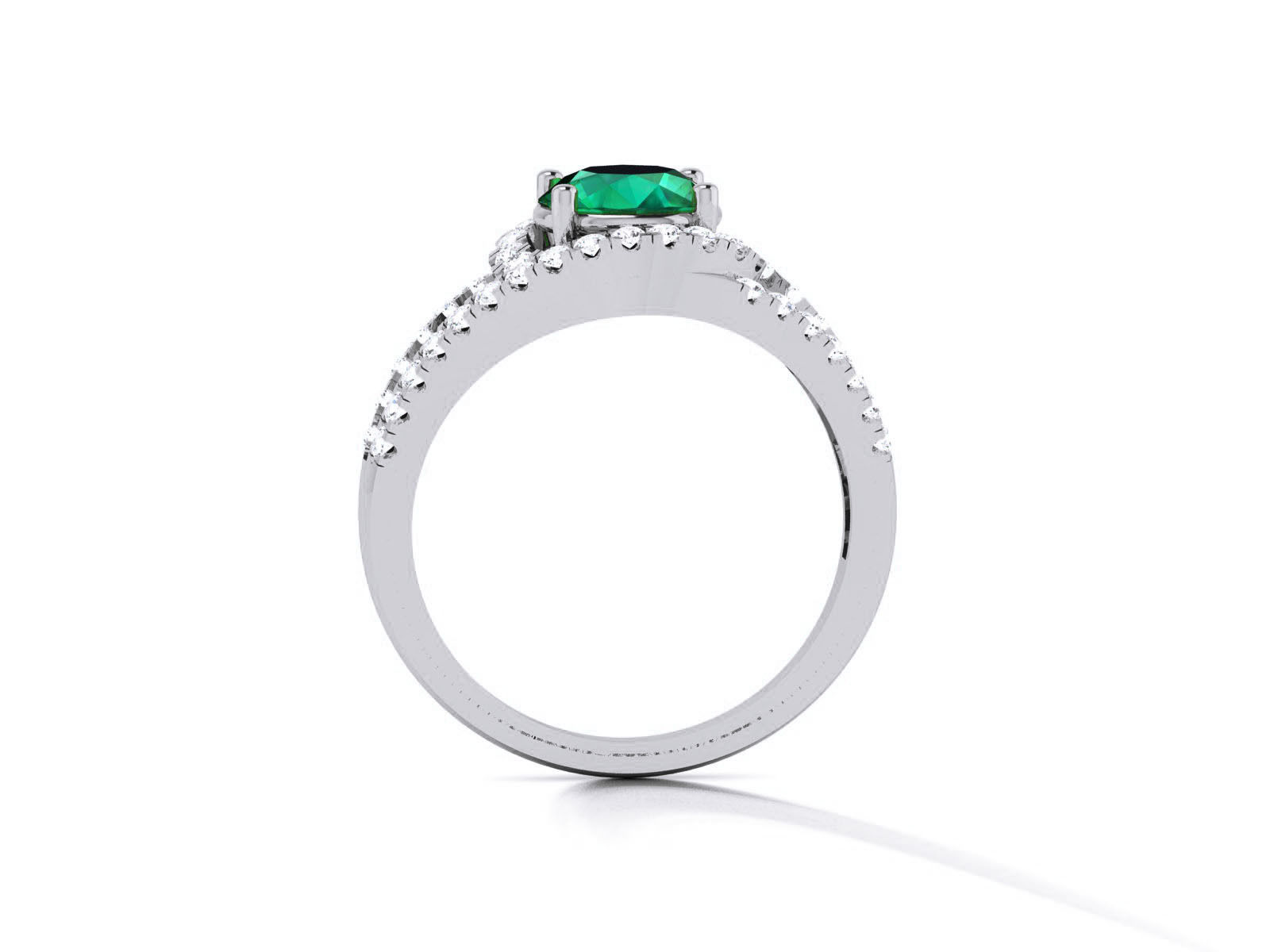 Women Solitaire Ring 3dm render details 3D print model_4