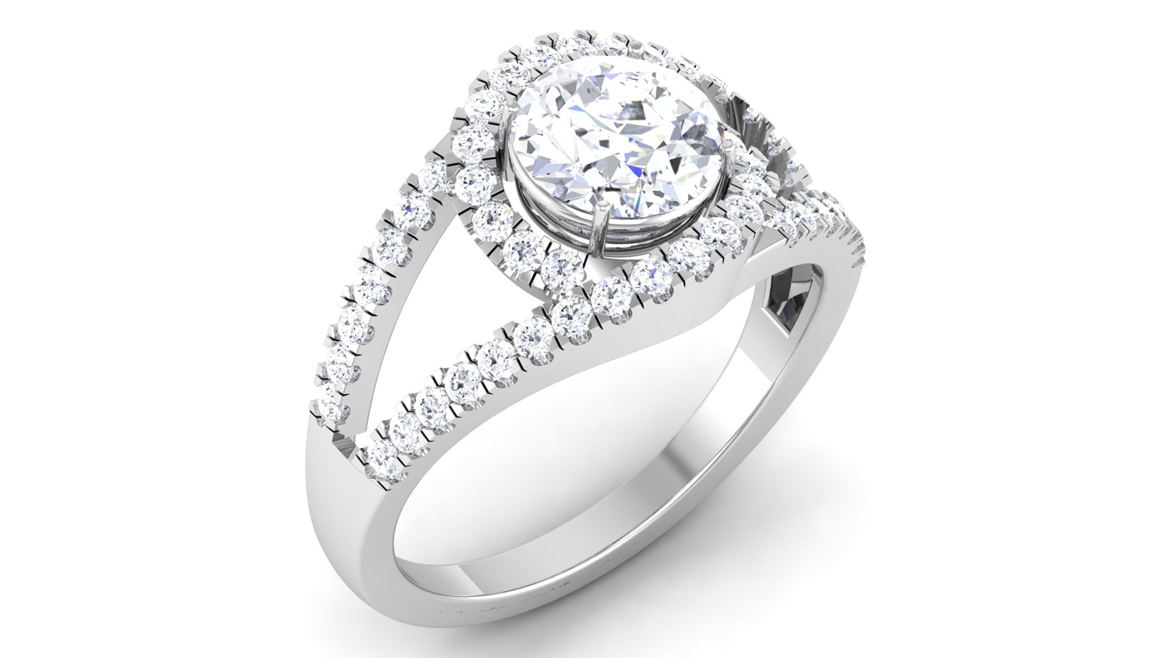 Women Solitaire Ring 3dm render details 3D print model_13
