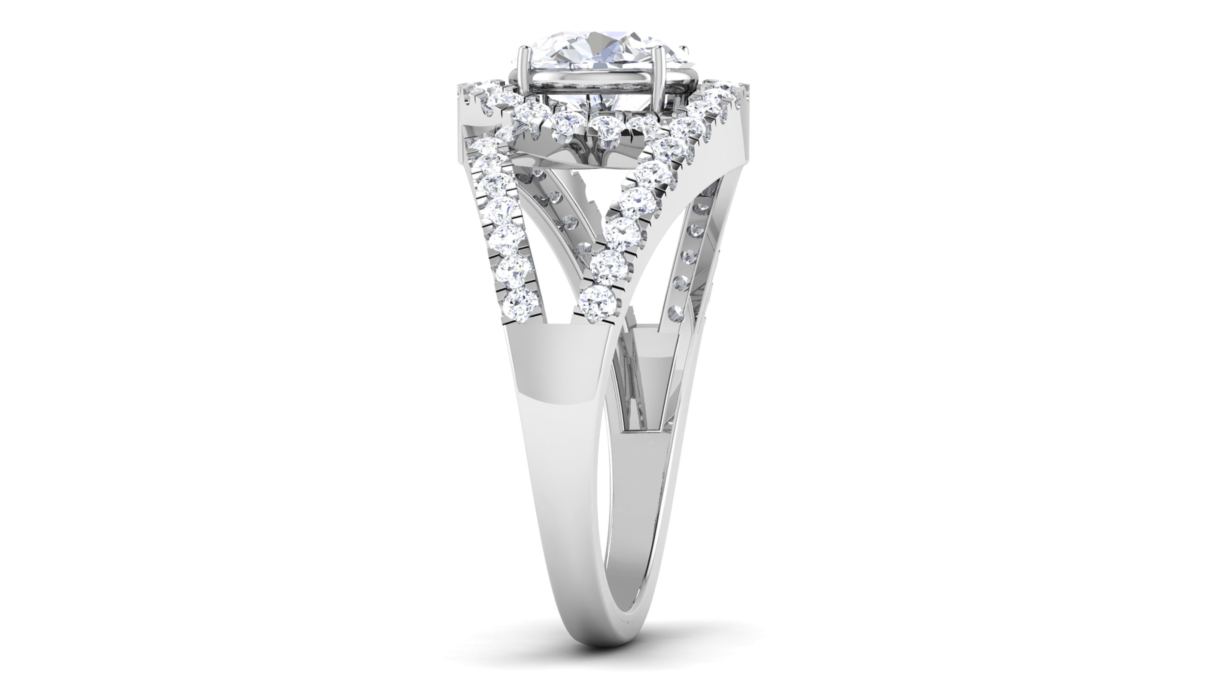 Women Solitaire Ring 3dm render details 3D print model_14