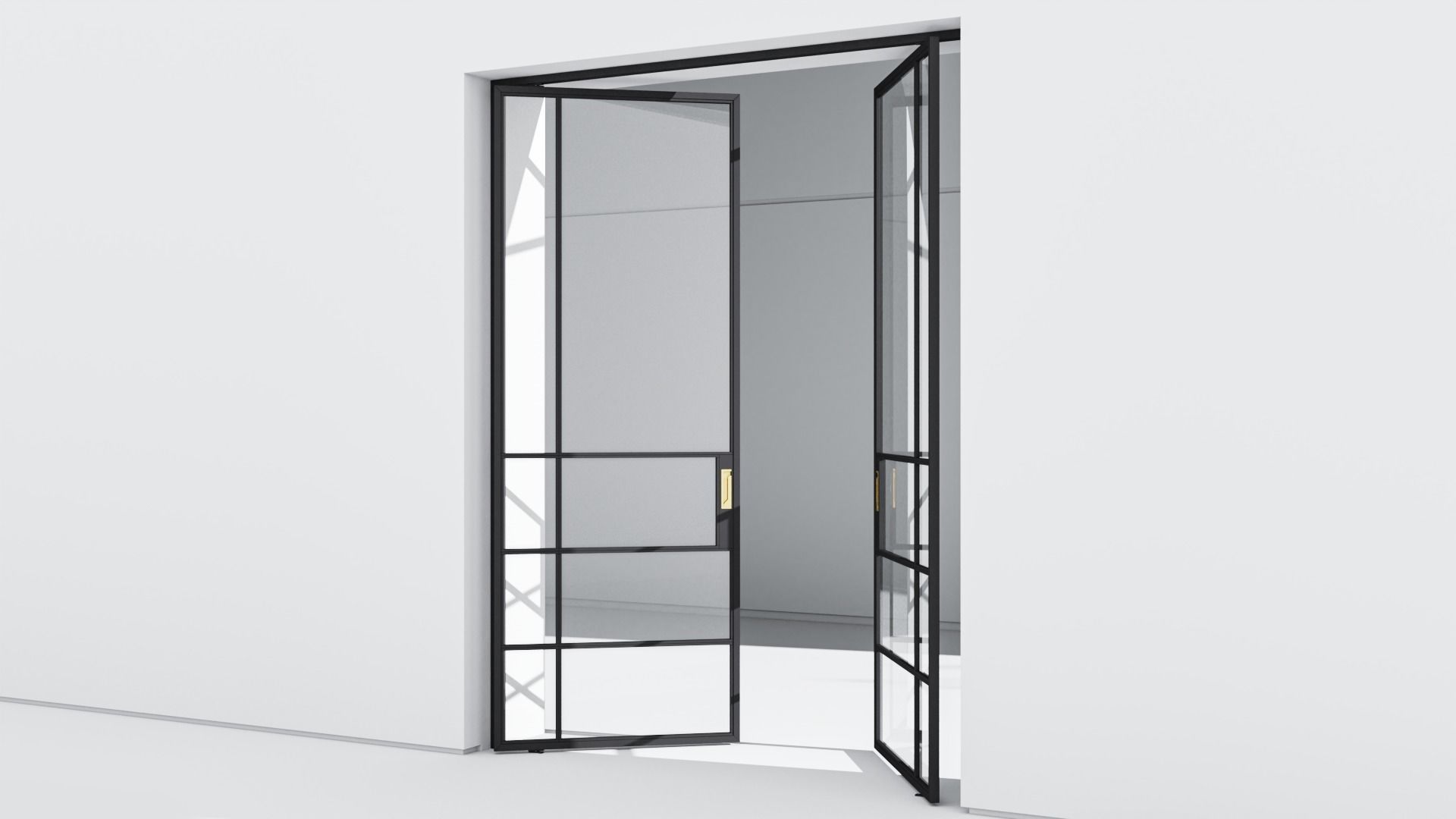 Aluminium door 301 3D model_2