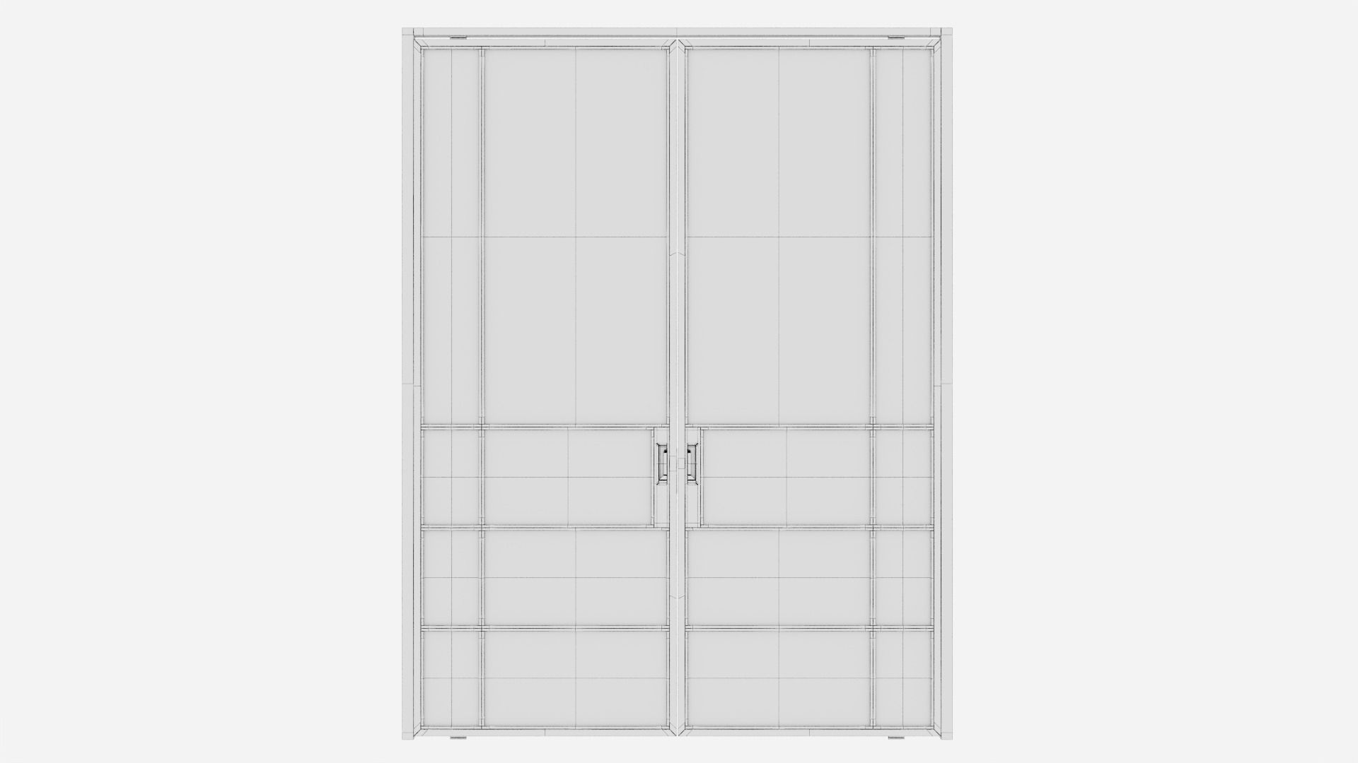 Aluminium door 301 3D model_5