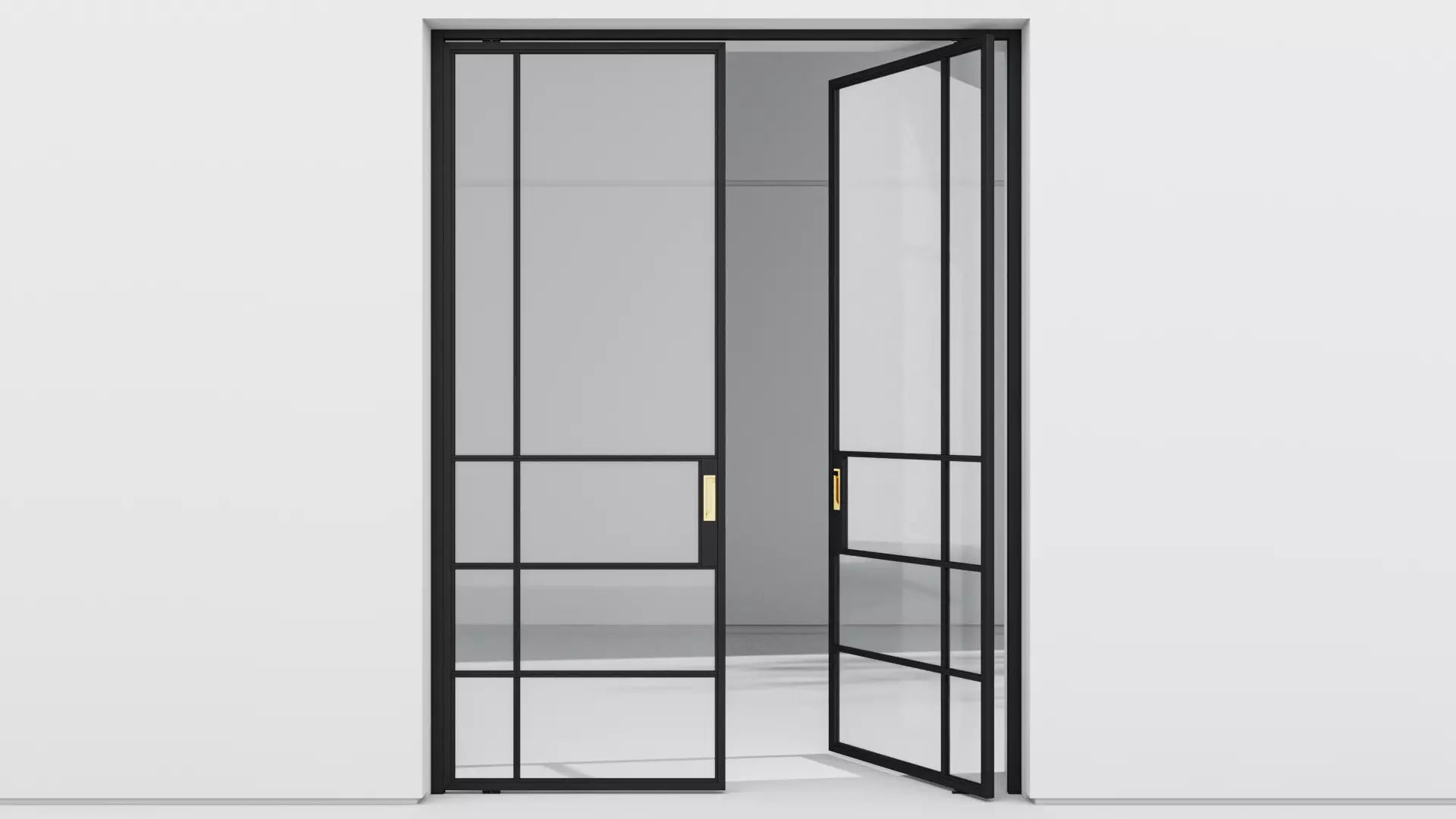Aluminium door 301 3D model_0