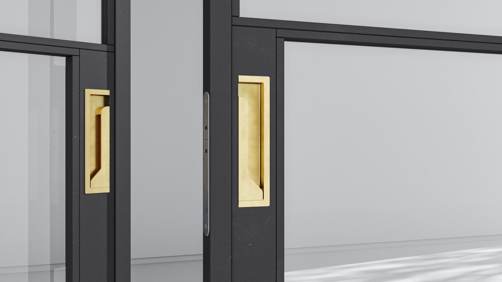 Aluminium door 301 3D model_4