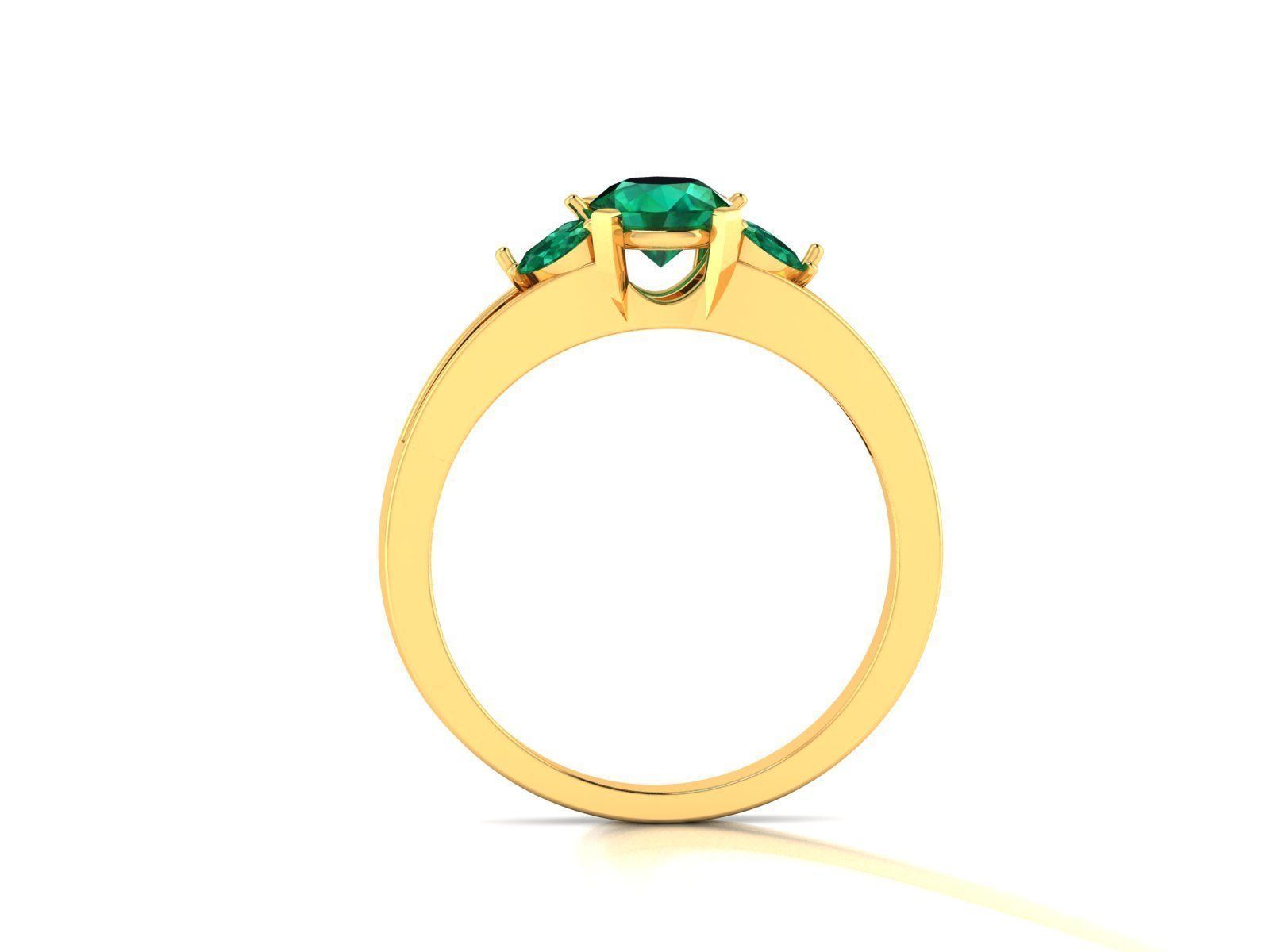 Women Solitaire Ring 3dm render details 3D print model_10