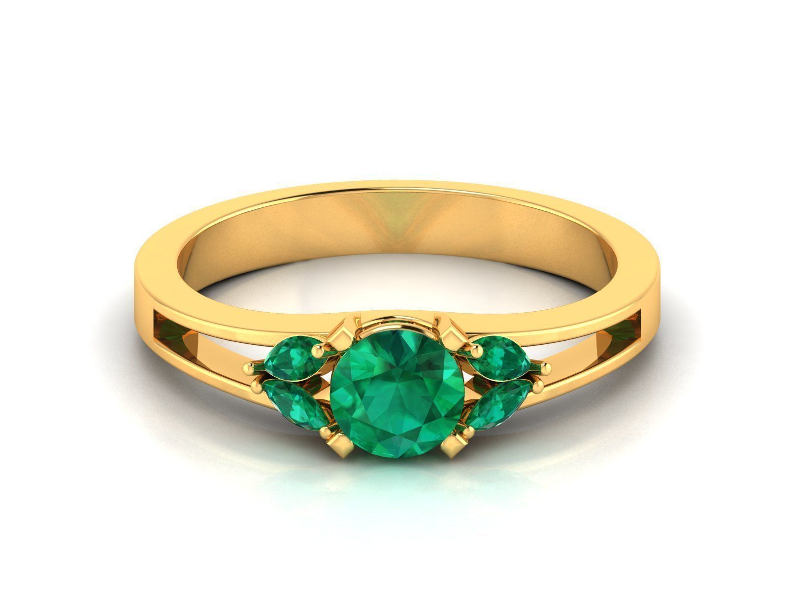 Women Solitaire Ring 3dm render details 3D print model_14