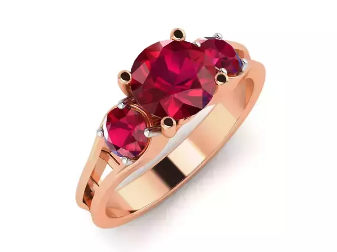 Women Solitaire Ring 3dm render details