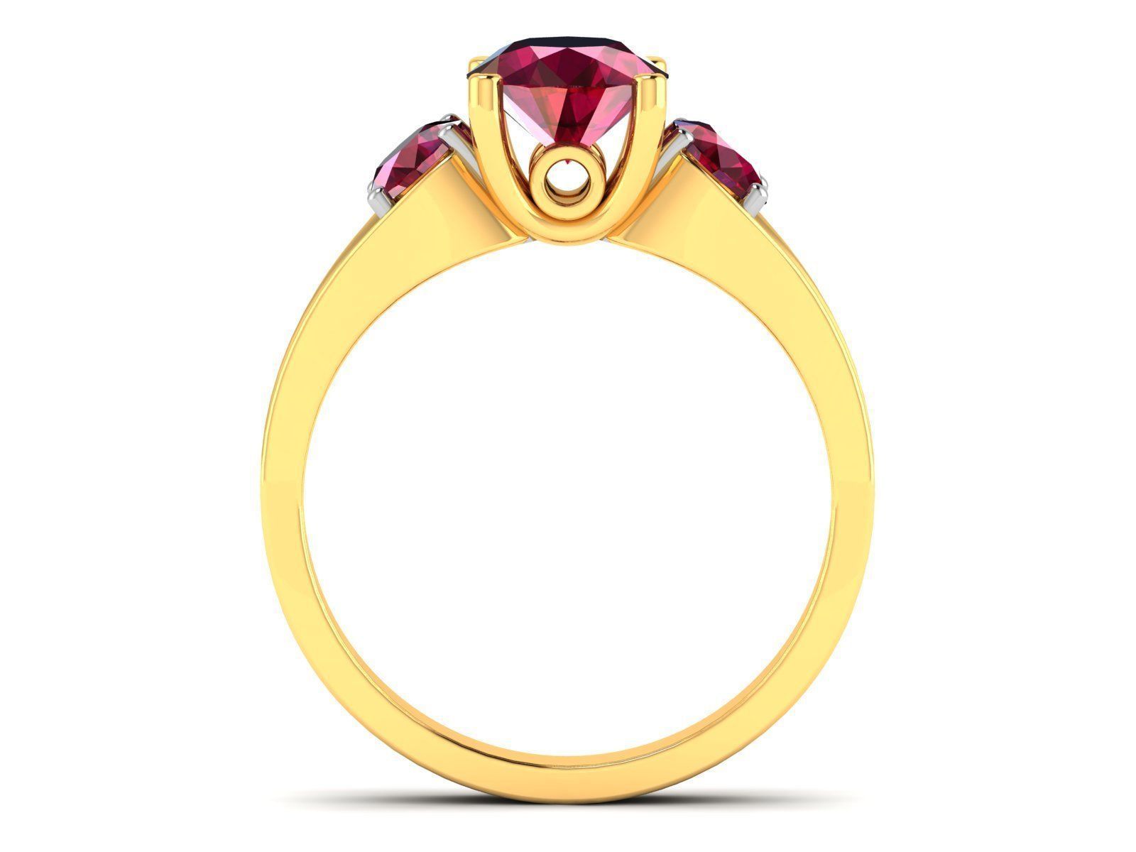 Women Solitaire Ring 3dm render details 3D print model_4