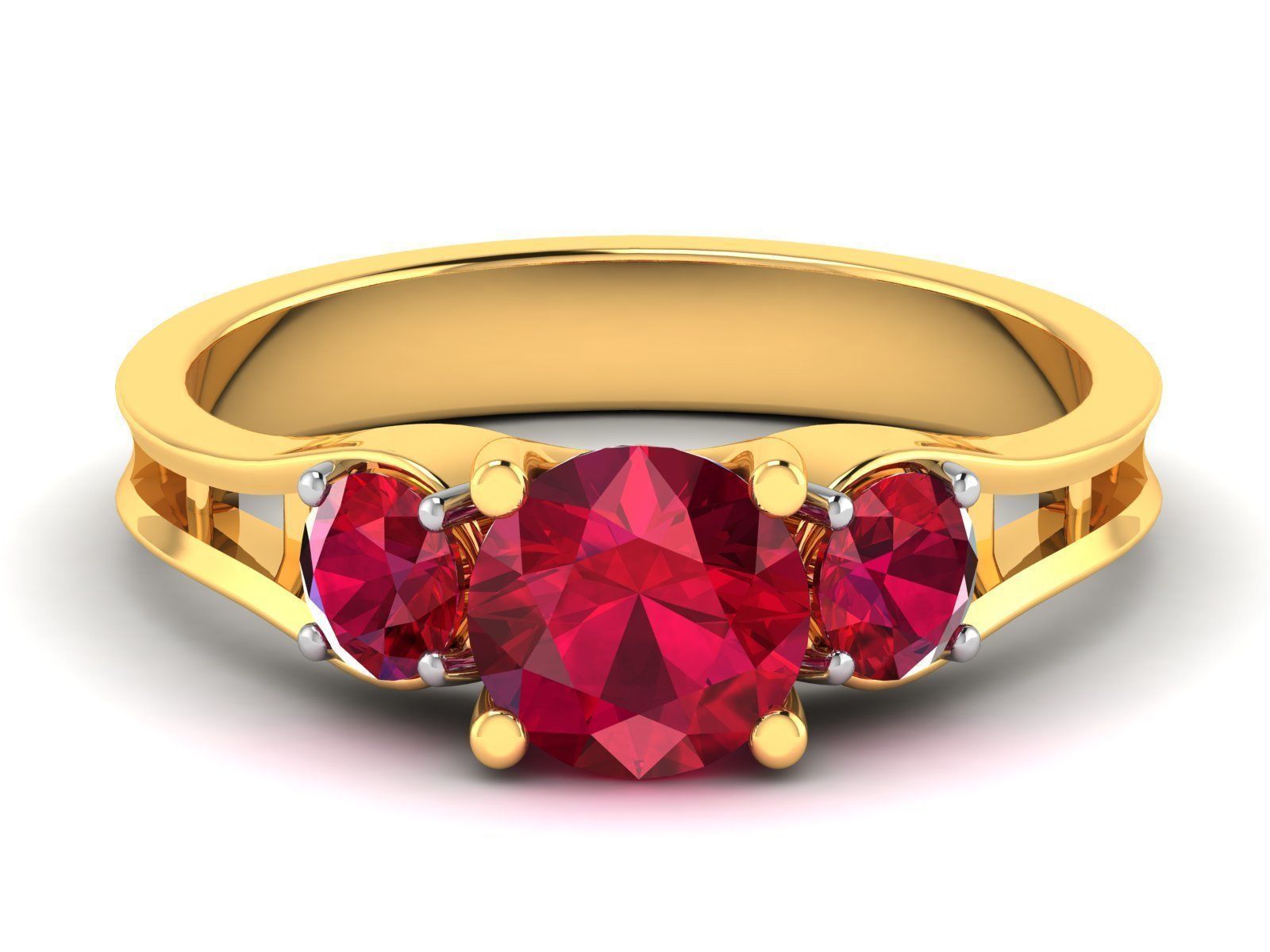 Women Solitaire Ring 3dm render details 3D print model_10