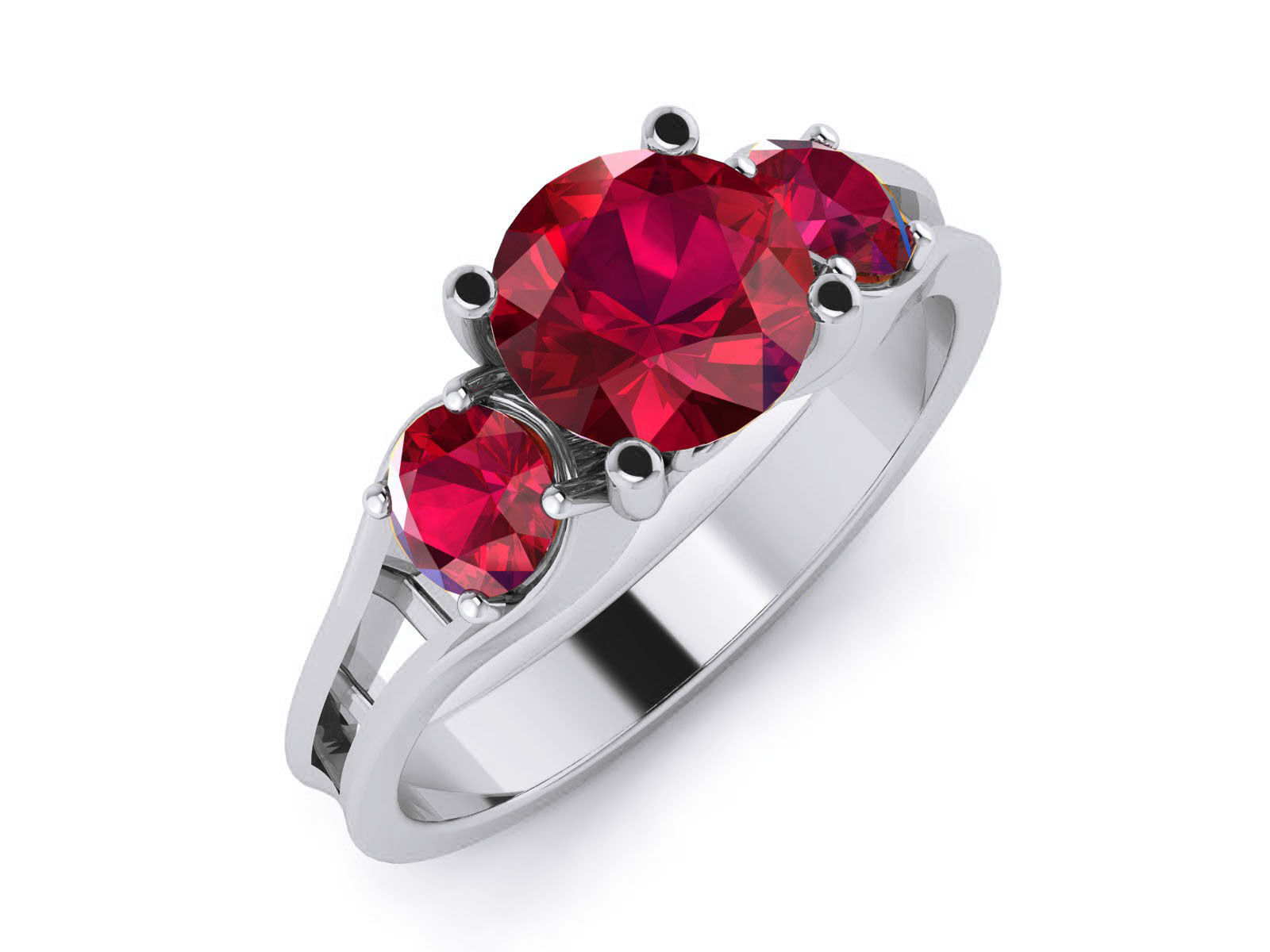 Women Solitaire Ring 3dm render details 3D print model_2