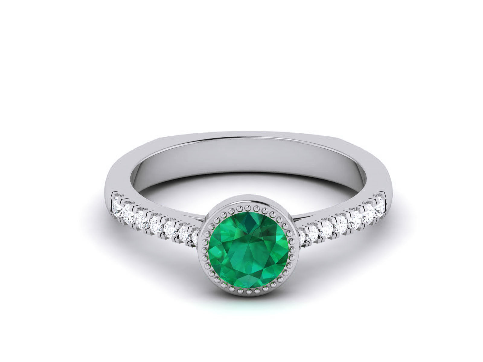 Women Solitaire Ring 3dm render details 3D print model_7