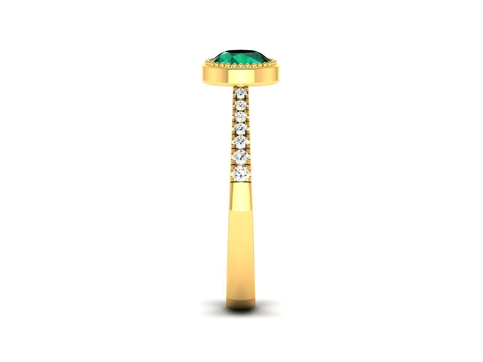 Women Solitaire Ring 3dm render details 3D print model_10