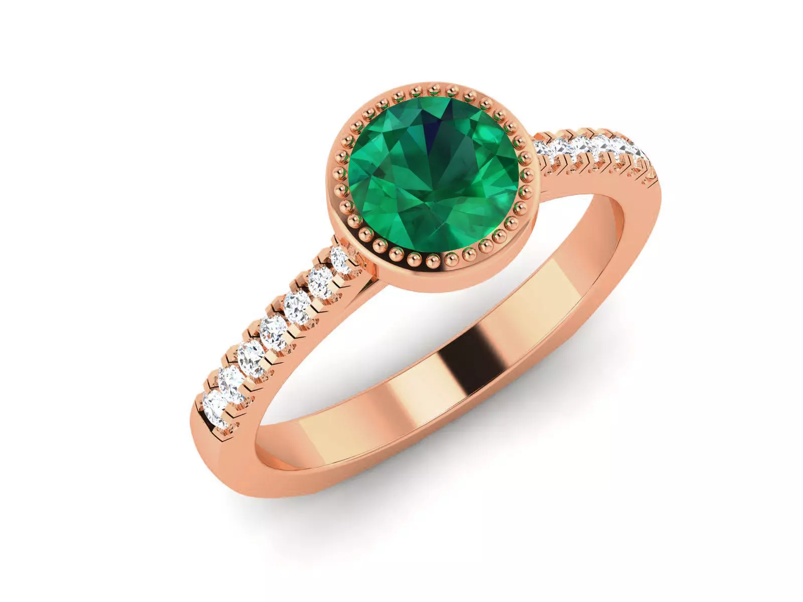 Women Solitaire Ring 3dm render details 3D print model_0